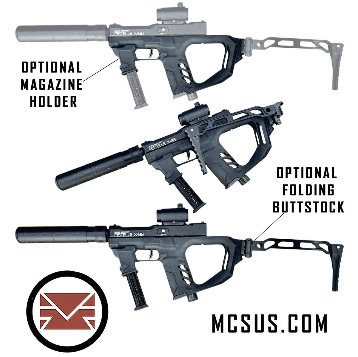 PDW Personal Defense Pistelle X-68 Body Kit – MCS Mexico