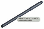 16-Inch Raptor Tactical Rifled Barrel, Autococker Threaded (22mm Muzzle Threads)