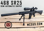 T15 Barrel SR25 Sniper Thread-On Silencer  (7/8 Muzzle threads)