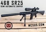 T15 Barrel SR25 Sniper Thread-On Silencer  (7/8 Muzzle threads)