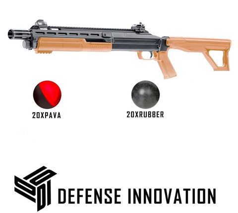 Defender Package HDX 36-40 Joules 500+FPS TX 68 Home Defense Pump Action Shotgun (.68 Cal)