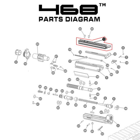 468-011 Top Rail (two-piece upper)