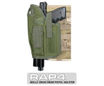 OLIVE DRAB MOLLE  Cross Draw Holster Left Hand Large