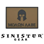 Sinister Gear "Molon Labe (Come and Take)" PVC Patch - Brown