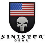 Sinister Gear "Punisher/American Flag" PVC Patch - Color