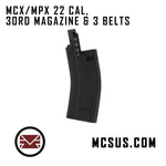 SIG Sauer MCX/MPX  .22 caliber, 30RD MAGAZINE and 3 BELTS