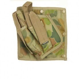 Cross Draw Pistol Holster (Australian Camo Left Hand - Small) for Strikeforce/Tactical Ten Vest (Clearance Item)