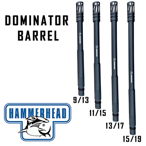 Hammerhead Dominator Auto Cocker Barrel Kit With Fin and Muzzle (Optional 9/13 Inch, 11/15 Inch, 13/17 Inch, 15/19 Inch)