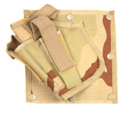 Cross Draw Pistol Holster (Desert Camo Left Hand - Small) for Strikeforce/Tactical Ten Vest (Clearance Item)