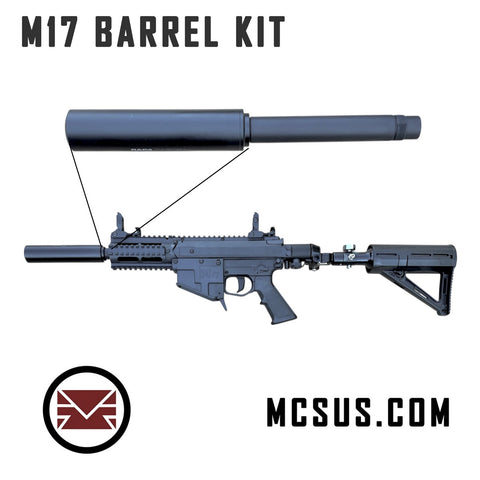 12 Inches Suppressor and Barrel Kit For Valken M17 CQMF Milsig M17 M5