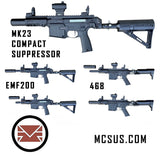 Compact MK23 SOCOM Silencer 7/8 muzzle threads (Optional MK23 or MK23 II Version)