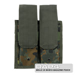 MOLLE Double M4 DMAG & Helix Magazine Pouch (German Flecktarn) Clearance Item