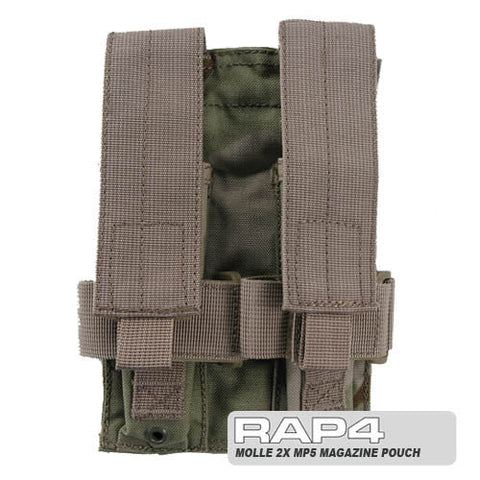 Desert Camo MOLLE Double MP5 Magazine Pouch (Clearance Item)