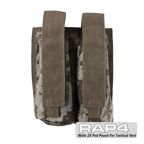 Double Pod Pouch for Strikeforce/Tactical Ten Vest (Desert Digital) Clearance Item