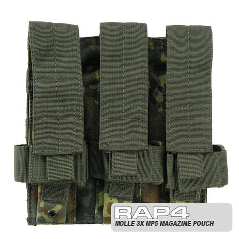 MOLLE Triple MP5 Magazine Pouch (German Flecktarn) Clearance Item