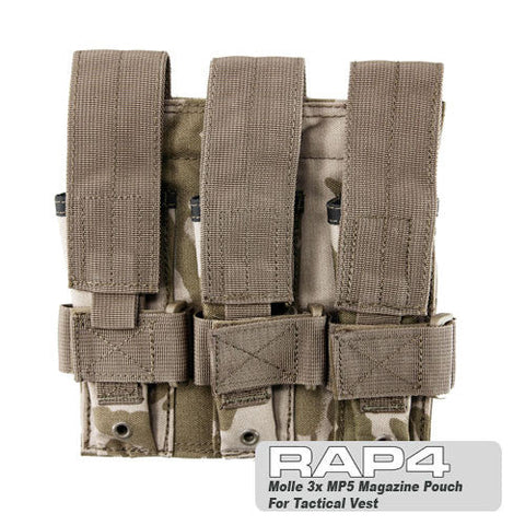 MOLLE Triple MP5 Magazine Pouch (British DPM Desert) Clearance Item
