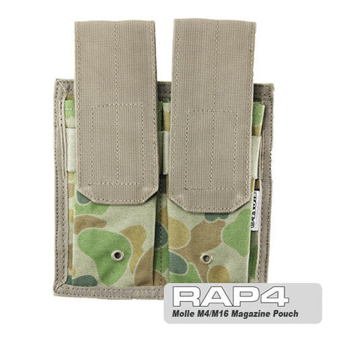 MOLLE Double M4 DMAG & Helix Magazine Pouch (Australian Camo) Clearance Item