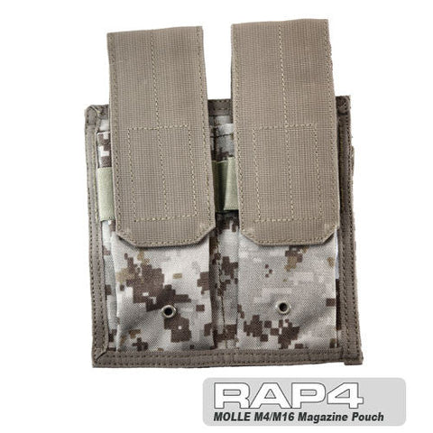 MOLLE Double M4 DMAG & Helix Magazine Pouch (Desert Digital) Clearance Item