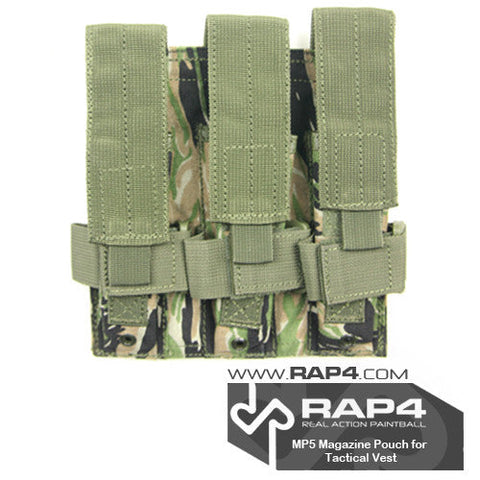 MOLLE Triple MP5 Magazine Pouch (Tiger Stripe) Clearance Item