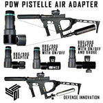 PDW Pistelle Angled HPA Air Adapter Kit (Optional 88G/90G Cylinder Adapter)