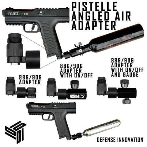 Pistelle Angled HPA Air Adapter (Optional 88G/90G Cylinder Adapter)