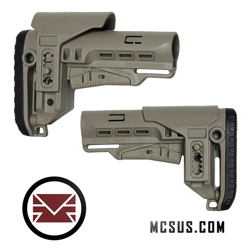 Fast Rising B Plug Defense Tactical Milspec Quick Adjustable Cheek Rise Buttstock (FDE Tan) – MCS ...