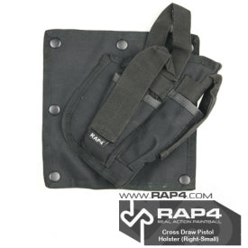 Cross Draw Pistol Holster (Black Right Hand - Small) for Strikeforce/Tactical Ten Vest (Clearance Item)