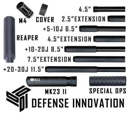 Stainless Steel Max Power 50+ Joules Pistelle X-68 Barrel And Suppressor Combo Kit