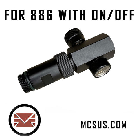 88G 90G Co2 Cylinder On Off Adapter With Gauge For HDR50 HDR68 TR50 TR50L HDS HDP50 HDB TS68 Pistelle X-68