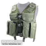 Tactical Ten Paintball Vest (Large Size) Olive Drab (Clearance Item)