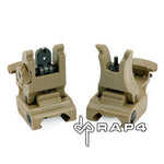Tan Tactical Flip Up Sights (Front and Rear Set)