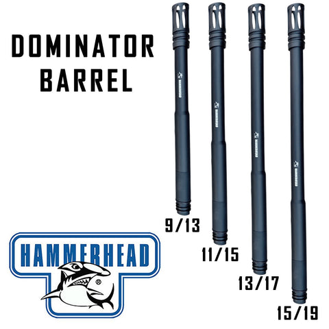 Hammerhead Dominator Tippmann 98 Barrel Kit With Fin and Muzzle (Optional 9/13 Inch, 11/15 Inch, 13/17 Inch, 15/19 Inch)
