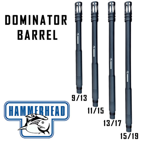 Hammerhead Dominator Tippmann A5 Barrel Kit With Fin and Muzzle (Optional 9/13 Inch, 11/15 Inch, 13/17 Inch, 15/19 Inch)