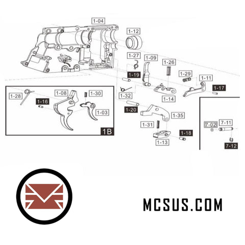 TR50 PART 1-26 TRIGGER CONNECTOR SPRING