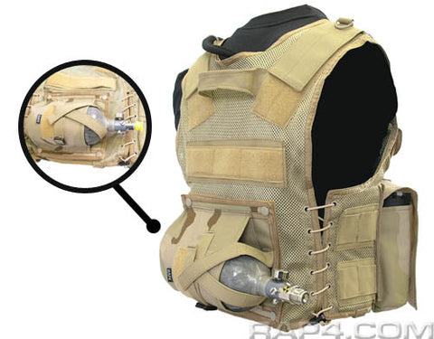 Air / CO2 Tank Pouch (Back) Clearance Item for Strikeforce/Tactical Ten Vest (Velcro version) Clearance Item (OLIVE DRAB) Clearance Item